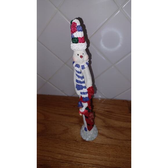 Snowman Collectibles 12" Pencil Red Stocking Figurine - Picture 3 of 7